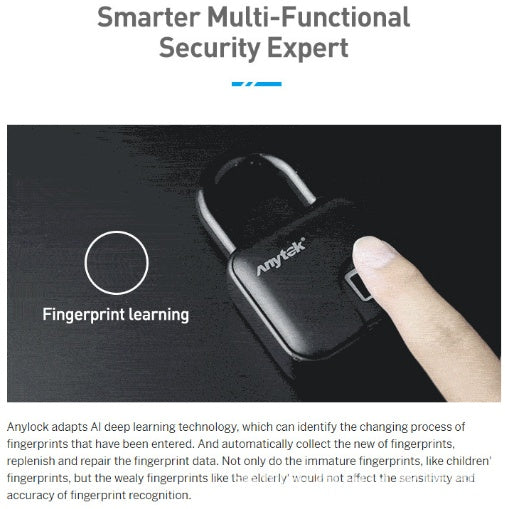 Overview: Intelligent fingerprint padlock, the fingerprint area can be hidden to avoid damage IP65 waterproof and dustproof design Diversified use of scenes, bags, trunks, doors, cabinets, container trucks, bicycles, etc. 10 fingerprints can be recorded S