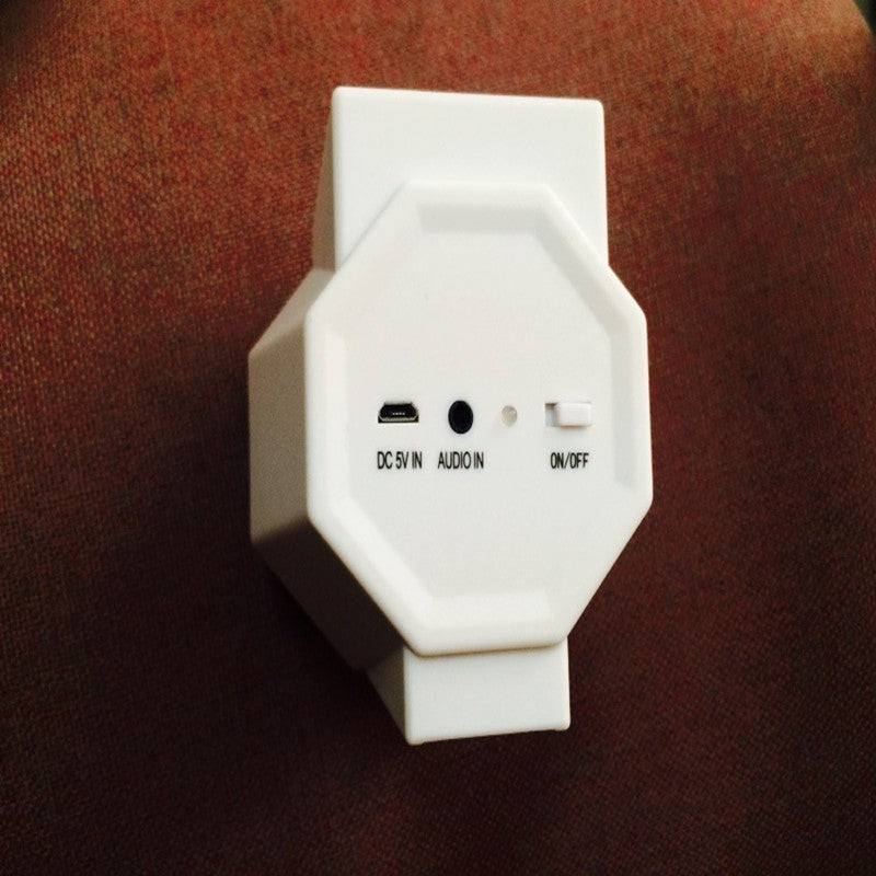 Overview: When in standby or power-on mode, place the device with the external speaker such as a smartphone in the correct direction, and activate the product function while the external speaker or audio is playing. The mini-stereo can be powered by a lit