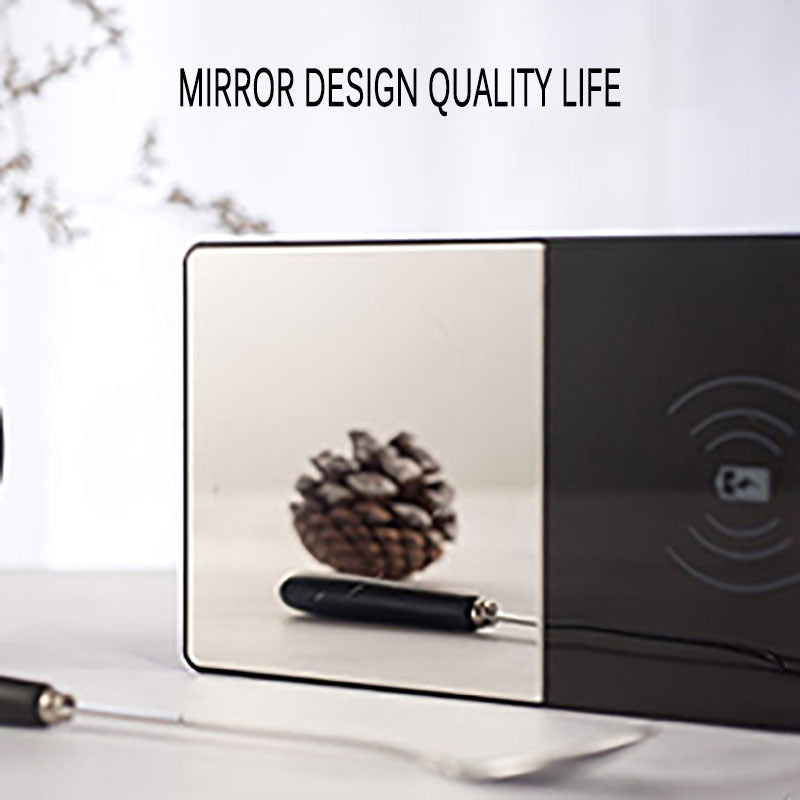 Overview: 100% new design and high quality Intelligent Recognition: The bottom of the cup has built-in wireless charging receiving module and heating plate, which can be placed on for heating. Plugging in and put on the cup, there is on a green light, kee