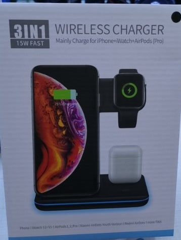 3 In 1 Wireless Charger Stand | Fast Charging Convenience