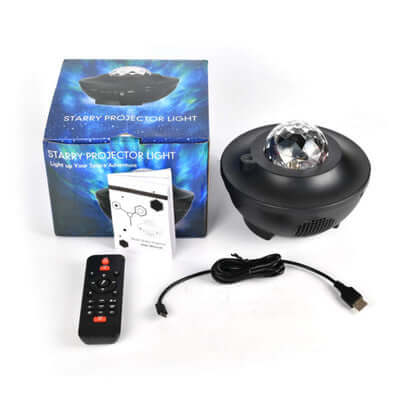 Overview: 1. The full-color music starry sky projector lamp brings the indoor galaxy and the stunning aurora starry sky performance. 2. The latest stellar projector can instantly project drifting stars onto the blue nebula, with 10 colors of 360° rotating