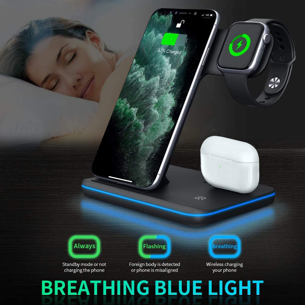 3 In 1 Wireless Charger Stand | Fast Charging Convenience