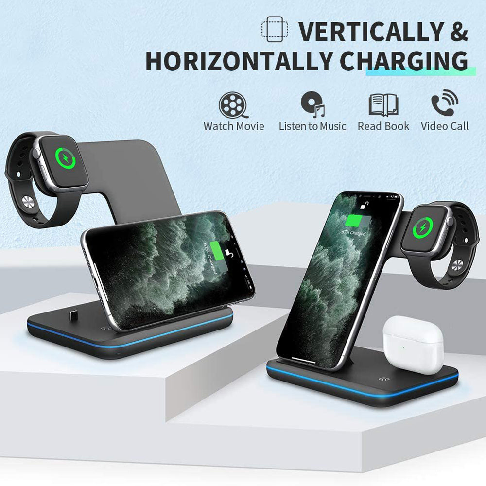 3 In 1 Wireless Charger Stand | Fast Charging Convenience