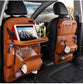 Multifunctional Car Storage Hanging Bag | Leather Car Organizer with Trash Bin