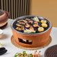 Red Clay Charcoal Grill Set | Anti-Scalding Tabletop BBQ Oven