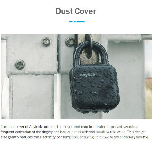Overview: Intelligent fingerprint padlock, the fingerprint area can be hidden to avoid damage IP65 waterproof and dustproof design Diversified use of scenes, bags, trunks, doors, cabinets, container trucks, bicycles, etc. 10 fingerprints can be recorded S