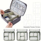 【DIY COMPARTMENT】- - There are three removable padded dividers with velcro in the bottom of the cable case, you can DIY them to separate the one bottom space into several compartments, fitting accessories of different sizes, and keeping all your electroni