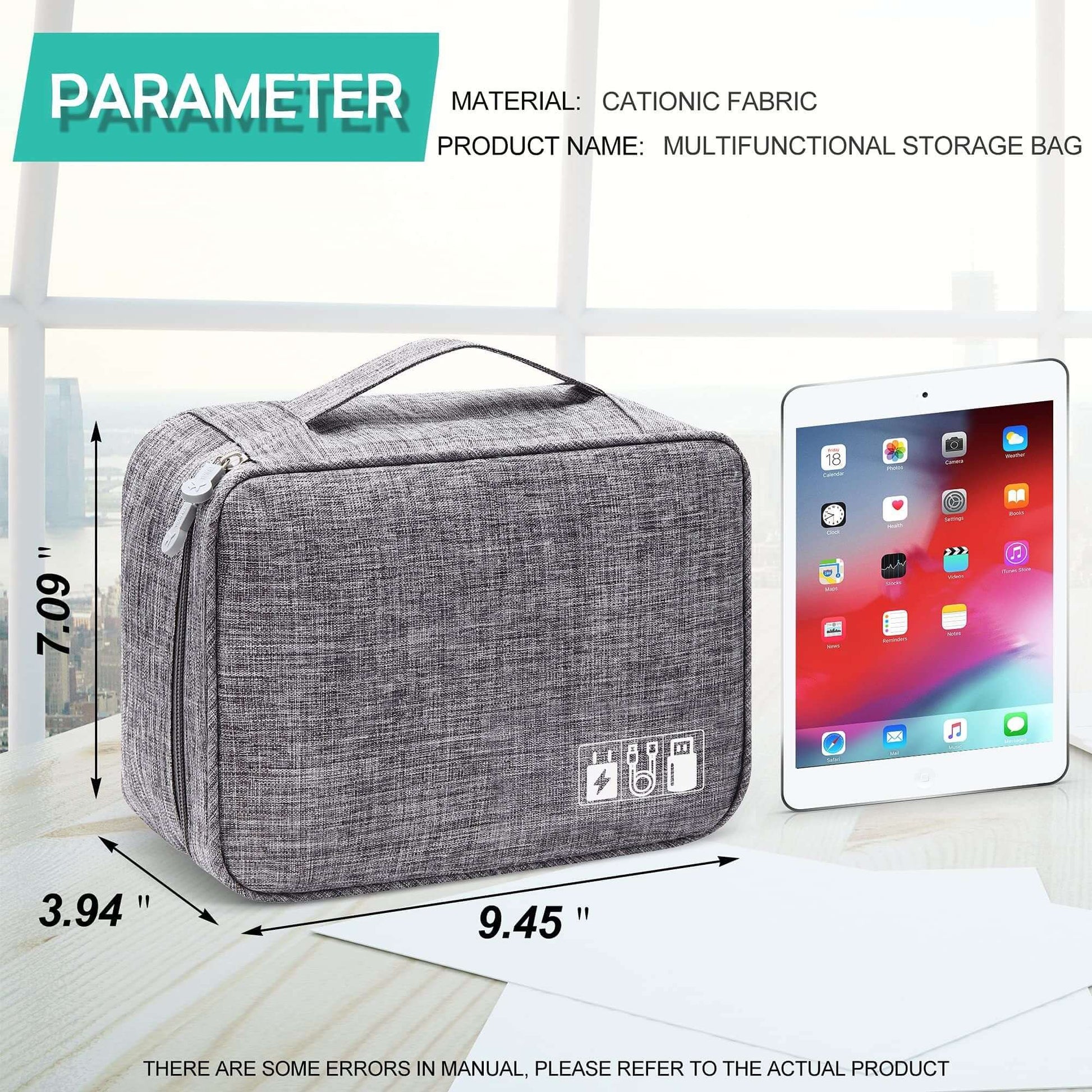 【DIY COMPARTMENT】- - There are three removable padded dividers with velcro in the bottom of the cable case, you can DIY them to separate the one bottom space into several compartments, fitting accessories of different sizes, and keeping all your electroni