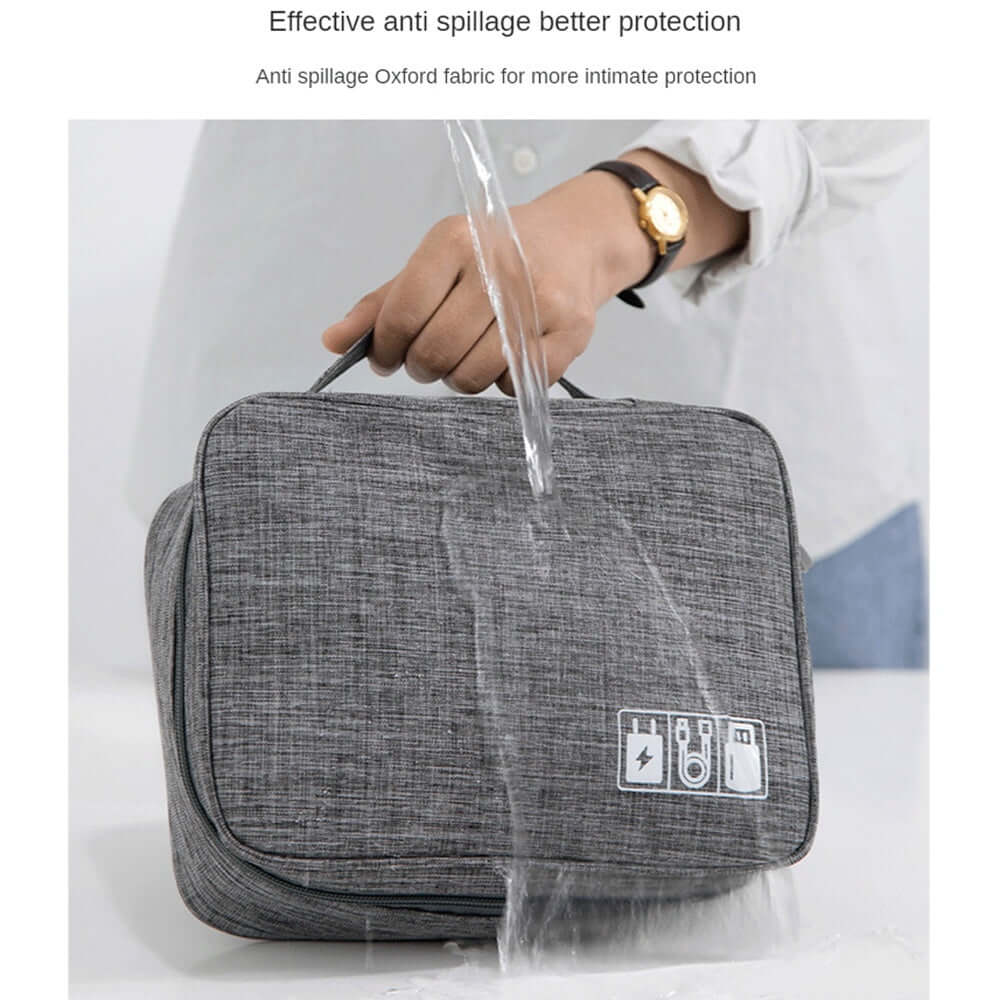 【DIY COMPARTMENT】- - There are three removable padded dividers with velcro in the bottom of the cable case, you can DIY them to separate the one bottom space into several compartments, fitting accessories of different sizes, and keeping all your electroni