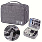 【DIY COMPARTMENT】- - There are three removable padded dividers with velcro in the bottom of the cable case, you can DIY them to separate the one bottom space into several compartments, fitting accessories of different sizes, and keeping all your electroni