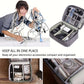 【DIY COMPARTMENT】- - There are three removable padded dividers with velcro in the bottom of the cable case, you can DIY them to separate the one bottom space into several compartments, fitting accessories of different sizes, and keeping all your electroni